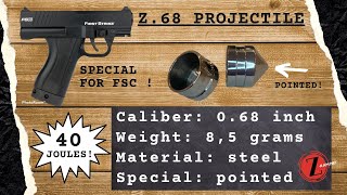 👌40 Joule Pointed ZRAM Z68 steel projectile Umarex HDS HDR68 VKS Valken FSC T91 T81 caliber 068 [upl. by Werdna]