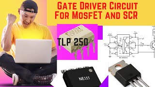 How to make gate driver circut using TLP250 and ne 555 powerelectronics electrical hacker ne555 [upl. by Nyra967]