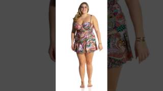 Kenneth Cole Reaction Plus Size Gypsy Gem Underwire Convertible Tankini Top  SwimOutletcom [upl. by Imled]