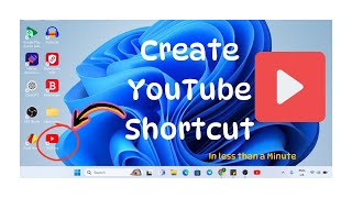 How To Create Add YouTube Shortcut on Windows Desktop 2024 using Google Chrome Browser [upl. by Akirdna]