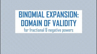 Valid Values for a Binomial Expansion [upl. by Harlen650]