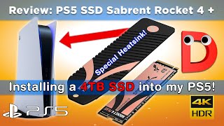 Installing the Sabrent 4TB  heatsink M2 SSD into PlayStation 5 PS5  Review  Benchmark I Test [upl. by Metabel484]