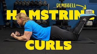 Dumbbell Hamstring Curls Exercise Tutorial  Huge Hamstrings With One Simple Movement [upl. by Durrej]