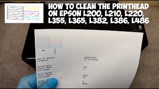 HOW TO CLEAN THE PRINTHEAD ON EPSON L200 L210 L220 L355 L365 L382 L386 L486 NOZZLE CHECK [upl. by Andromache]