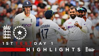 England Bowled Out For 183  England v India  Day 1 Highlights  1st LV Insurance Test 2021 [upl. by Kurys]