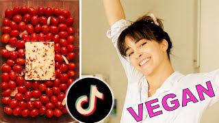 I Made The Viral Baked Feta Pasta VEGAN  TikTok Recipe [upl. by Ammadas]