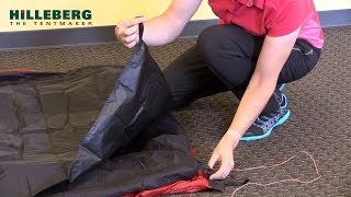 How to attach a Hilleberg Footprint [upl. by Ahsakal]