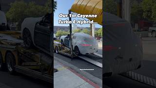 Our 1st Cayenne Turbo EHybrid is here…Police escort…🚓cayennecoupe porschecayenne cayenneturbo [upl. by Gifferd]