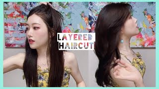 Hairdressers Guide To Giving Yourself Faceframing Layers And Not Ruining Your Hair [upl. by Esilahs]