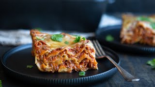 Hearty Vegan Lentil Lasagna With a Creamy Béchamel Sauce [upl. by Thalia]