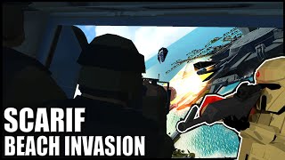 Gunships Over SCARIF BEACH INVASION  Ravenfield Star Wars Mod Battle Simulator [upl. by Mufi]