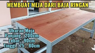 CARA MEMBUAT MEJA DARI BAJA RINGAN KANAL C [upl. by Arnon]