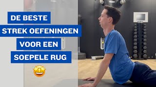 De Beste Strek Oefeningen Rug voor een Soepele Onderrug 👌🤩 [upl. by Ardnasirk]