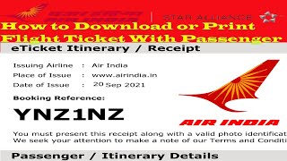 How to Check Air India flight ticket pnr status Air India PNR ticket Printing [upl. by Sainana]