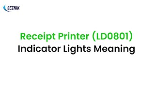 Label Printer LD0801 Indicator lights meaning  SEZNIK [upl. by Rehpotirhc]