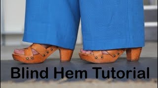 How to sew a Blind Hem  Invisible Stitch  Invisible Hem [upl. by Kennet]