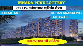 Mhada lottery  Scheme 689  Rohan Ananta Ph3 Tathawade  Project details  InvestPur [upl. by Bess]