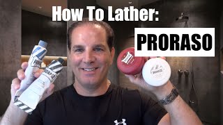 How to Lather Proraso Shaving Cream and Shave Soapgeofatboy [upl. by Greg]