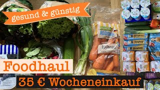 Wocheneinkauf gesund amp günstig Student 35 €  Food Haul mit Food Diary 1 Person [upl. by Cordalia]