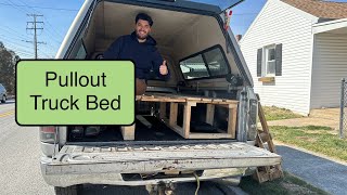 Building my Truck Camper  Pullout Bed Build [upl. by Rozella]