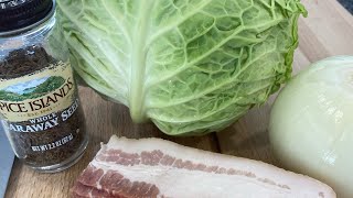 Savoy Cabbage Braised with Bacon Garlic and Caraway [upl. by Gish428]