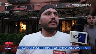 Napoli scontri tra tifosi  La Vita in Diretta 15032023 [upl. by Enahpets]