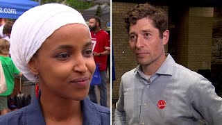 Rep Ilhan Omar and Minneapolis Mayor Frey trade barbs after Omar survives close primary [upl. by Narhem973]