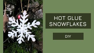 Zimowe DIY Śnieżynki z kleju na gorąco ❄️ Winter DIY Hot glue snowflakes [upl. by Stiles]