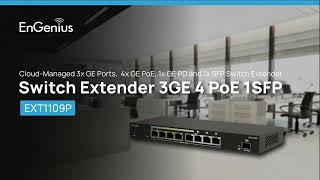 EXT1109P Cloud Managed 8Port Gigabit PoE Switch Extender w up to 60W Budget [upl. by Cinda910]