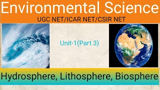 Sub systems of earth Hydrosphere Lithosphere Biosphere Environmental Science  UGC NET [upl. by Alvera509]