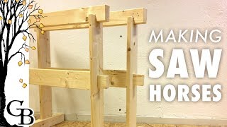 Sawhorses with traditional joinery [upl. by Aiht]