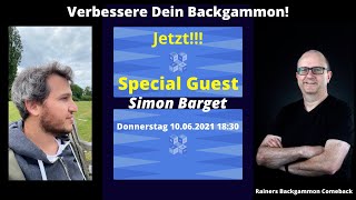 Rainers Backgammon Live Stream 46 Special Guest Simon Barget [upl. by Sallad]