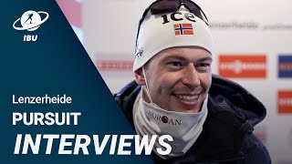 World Cup 2324 Lenzerheide Men Pursuit Interviews [upl. by Keen]