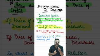 SUBSTITUTE GOODS  DETERMINANTS OF DEMAND  CLASS 11 MICRO  THEORY OF DEMAND I SANYAM BHAYANA [upl. by Elvin429]