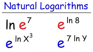 Natural Logarithms [upl. by Jaela]