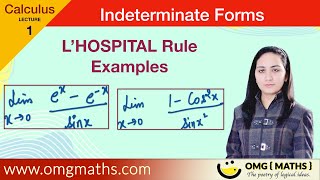 L’HOSPITAL Rule  Examples  Indeterminate Forms  Calculus  Bsc [upl. by Ylyl]