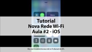 Tutoriais UFS • NTI • Rede Eduroam • iOS [upl. by Eetnahs]