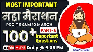 RSCIT Live Class 06  RSCIT Exam Important Question RSCIT Computer Course RSCIT Exam 10 March 2024 [upl. by Nywled]