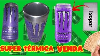 aprenda fazer caneca super térmica com latinha de alumínio monster [upl. by Badger]