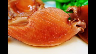 用心泡发和煨炖极品3头溏心鲍鱼（How to cook Dry Abalone and plating English Subtitle Add [upl. by Aicatsanna]