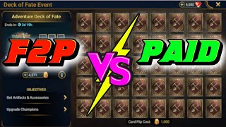 F2P vs Paid Deck of Fate Raid Shadow Legends [upl. by Nylhtak]