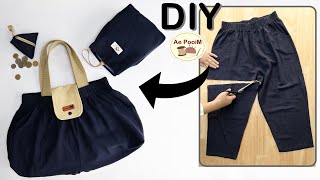 Look at this Old pants can be transformed into cool bags in many ways [upl. by Philcox]