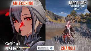 Can Genshin Impact Best Pyro Arlecchino Hutao Burst animation beat Changli s Liberation animation [upl. by Ahsropal]