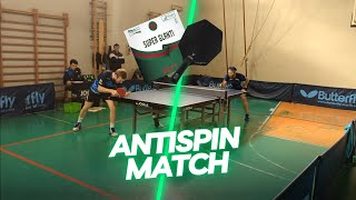 CYBERSHAPE FRICTIONLESS ANTISPIN🔥 BARNA SUPER GLANTI SOFT  TABLE TENNIS MATCH [upl. by Boeke317]