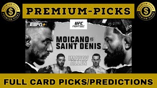 UFC fight night Moicano vs BSD Full card picks [upl. by Akener505]