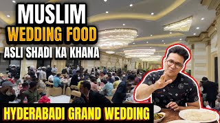 Muslim Wedding Food  Hyderabad Grand Wedding  Best Biryani in the world [upl. by Aspasia]