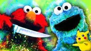 SESAME STREET MOVIE  Gmod Cookie Monster amp Elmo Mods  Pikachu Siblings Play Garrys Mod Sandbox [upl. by Garretson192]