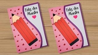 🌟Tarjeta para el día del maestro hecha a mano Especial 6 de julio Día del Maestro🌟teachers day card [upl. by Airec]