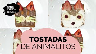 DESAYUNOS divertidos TOSTADAS de ANIMALITOS para niños [upl. by Sharleen]