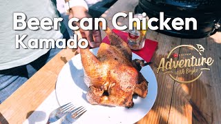 BBQ Beer Can Chicken Kamado  BBQ Freerange Chicken [upl. by Annovad]